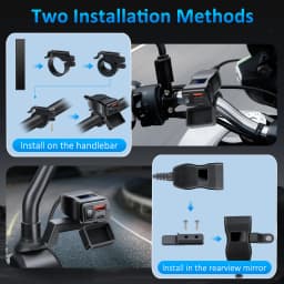 PD QC3.0 Motorcycle USB Fast Cellular Charger Waterproof Type C Port Socket Connector With Cell Mobile Voltmeter Digital Charger