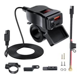 PD QC3.0 Motorcycle USB Fast Cellular Charger Waterproof Type C Port Socket Connector With Cell Mobile Voltmeter Digital Charger