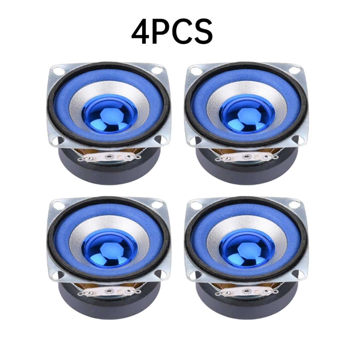 52mm 2-Inch 5W 4-Ohm Full Range Square Speaker Mini Blue Audio Driver for DIY Electronics Pro Home/Car Projects Fast Shipping