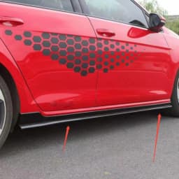 Car Side Skirts Extension Gloss Black For 2012-2020 VW Golf GTI R MK7 MK7.5 4DR TCR Style Car Accessories