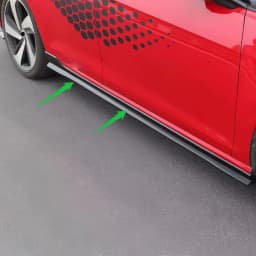 Car Side Skirts Extension Gloss Black For 2012-2020 VW Golf GTI R MK7 MK7.5 4DR TCR Style Car Accessories