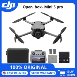 Open Box-DJI Drone with Camera Mini 5 Pro Fly More Combo with DJI RC 2,1-Inch CMOS, 4K Drone for Beginners with Omnidirectional Obstacle Sensing, ActiveTrack 360°, 225° Gimbal Rotation, 3 Batteries