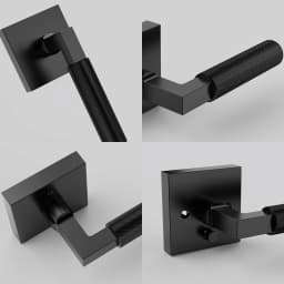 Viladepot Privacy Door Handle Keyless Reversible Door Lock Hardware Door Lever Bedroom Bathroom Left&Right Door Knob
