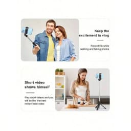1pc Wireless Selfie Stick With Tripod, Remote Control, Phone Holder And Built-In Tripod, Suitable For Summer Vacation, Travel, Outdoor Activities, Live Streaming And Stable Recording