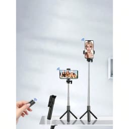 1pc Wireless Selfie Stick With Tripod, Remote Control, Phone Holder And Built-In Tripod, Suitable For Summer Vacation, Travel, Outdoor Activities, Live Streaming And Stable Recording