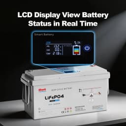 SANDISOLAR 12.8V 100AH 200Ah LiFePO4 Battery Deep Cycle Rechargeable Lithium Battery IP54 Waterproof for Off Grid Solar