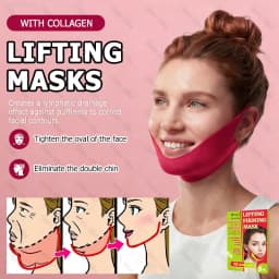 V-face Repair Mask, Eliminates double Chin, improves facial contouring, shaping bandage, quickly slims the face, removes masseter muscle, facial lifting band, anti-aging, deep hydration, creating a V-shaped face.
