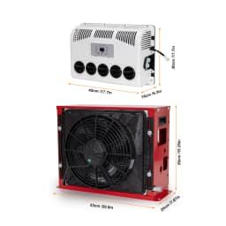NEW 11000 BTU Truck Cab Air Conditioner 12V Split AC Kit For Semi Trucks Bus RV