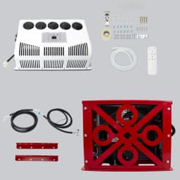 NEW 11000 BTU Truck Cab Air Conditioner 12V Split AC Kit For Semi Trucks Bus RV