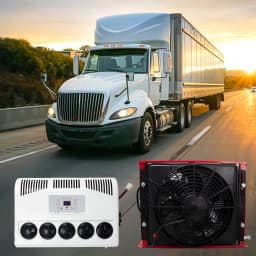 NEW 11000 BTU Truck Cab Air Conditioner 12V Split AC Kit For Semi Trucks Bus RV