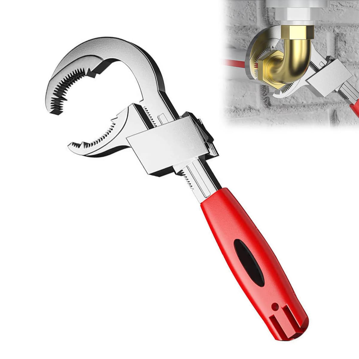 Adjustable Pipe Wrench Set Water Pipe Installer Tool Aluminum Alloy Plumber's Tooling Kit Bathroom Sink Faucet Repair Hand Tools