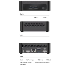 SOYO Mini PC Y5 AIR Intel Core I5 4250U 8GB RAM 128GB ROM Windows 11 Pro WiFi BT4.2 Office Desktop Computer 22nm 2.6ghz HDMI*2 USB3.0*4 RJ45*1 200MHZ Dual HDMI 4K Display Type-C