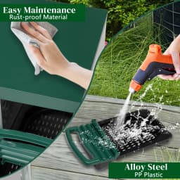 2 Hole Metal Heavy Duty Chicken Coop Nesting Box with Lid Cover to Protect Eggs