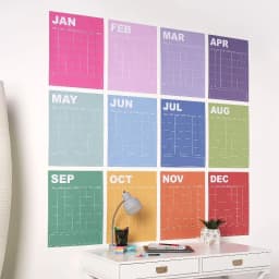 Monthly Large (15" x 19") Rainbow Undated Calendar