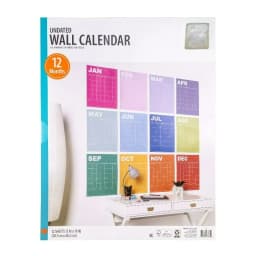 Monthly Large (15" x 19") Rainbow Undated Calendar