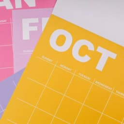 Monthly Large (15" x 19") Rainbow Undated Calendar