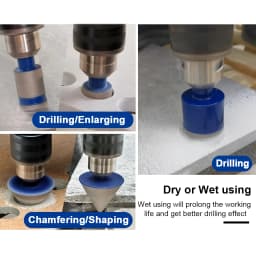 SHDIATOOL 11Pcs Diamond Drill Bit Sets Dia6-65mm Hole Saw Opener+50mm Chamfer Bit+25mm Milling Bit For Marble Tile Granite Tool