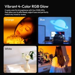 RGB Photography Flashlight - 7500mAh 4 Color Portable LED Video Spotlight with 20 Patterned Light Filters, Handheld Zoomable Fill Light for Video Recording, Photo, Sunset, Content Creation