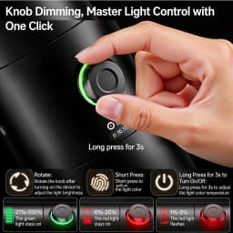 RGB Photography Flashlight - 7500mAh 4 Color Portable LED Video Spotlight with 20 Patterned Light Filters, Handheld Zoomable Fill Light for Video Recording, Photo, Sunset, Content Creation