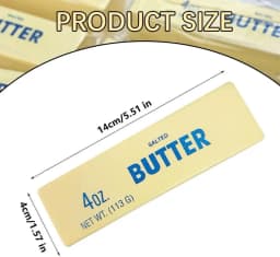 4oz Butter Squishy Toy - Salted Butter Design Stress Relief Fidget for Adults, Realistic Sensory Squishies for Desk Decor & Anxiety Relief, Funny Food-Themed Office Gift, 2PC