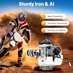 49cc 2 Stroke Single Cylinder Engine Assembly Mini Motorbike Replacement Power Motor Universal Two-Stroke Engine for Mini Dirt Bike Scooter