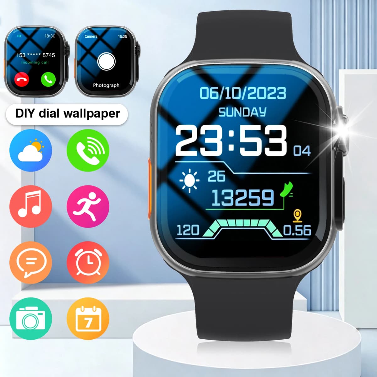 2026 New Full-Touch High-Definition Men'S and Women'S Sports Smartwatch Features, Wireless Dialing, Answering Calls, Motion Tracking, Music Control.Suitable for Android & Iphone