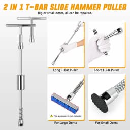 Nilight Car Dent Puller Paintless Dent Repair Kit Adjustable Lifter Glue Gun Rubber Hammer Tap-Down Pen 18 Puller Tabs Removal Tool for Car Refrigerator Dents Hail Damage Door Body Ding