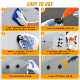 Nilight Car Dent Puller Paintless Dent Repair Kit Adjustable Lifter Glue Gun Rubber Hammer Tap-Down Pen 18 Puller Tabs Removal Tool for Car Refrigerator Dents Hail Damage Door Body Ding