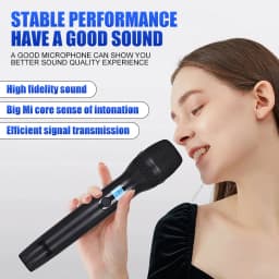 NXG K-6 UNIVERSAL-1TO2 Dual Wireless Microphone Receiver Kit, Metal Mesh Mic Head, Matte Comfort Grip, Dual Signal Antennas, Crystal Clear Hi-Fi Audio, Zero Delay Sound, Multi-Scene Wireless Mic System for Family Singing, Live Show & Small Events