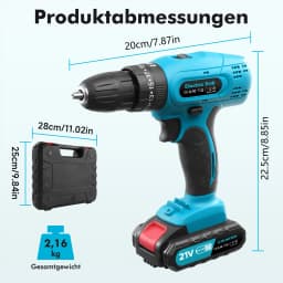 Lithium Battery-Powered Screwdriver, Electric Screwdriver, Electric Hand Drill, Electric Impact Drill, Combo Set, Home DIY Kit