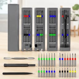 Professional Precision Screwdriver Set 71 in 1 Magnetic Bits Kit for Mobile Phone Laptop Computer Home Repair Dismantling Tools with 50mm 44mm 40mm 31mm Bits Stainless Steel Handle Ergonomic Grip Portable Electronics Repair