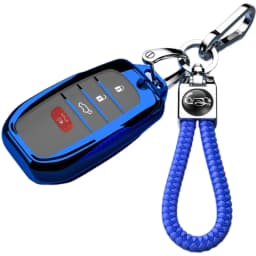 Key Fob Cover for Toyota 2026 2025 Camry and 2026-2023 Corolla Crown, 4-Button, TPU, black sivler red blue
