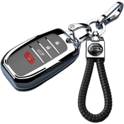 Key Fob Cover for Toyota 2026 2025 Camry and 2026-2023 Corolla Crown, 4-Button, TPU, black sivler red blue
