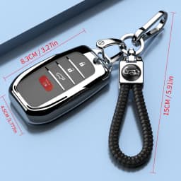Key Fob Cover for Toyota 2026 2025 Camry and 2026-2023 Corolla Crown, 4-Button, TPU, black sivler red blue