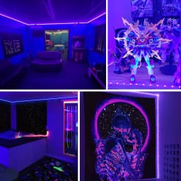 3/5M Purple LED Strip Light, 5V USB Powered, 60LEDs Monochrome, Single Button Switch, Flexible Purple Light for DIY Decoration