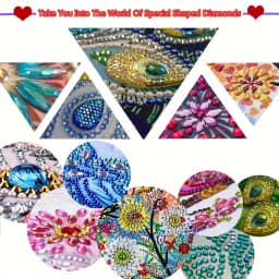 1 Piece Diamond Painting kit, Shopping bag, floral Pattern, canvas Material, suitable for storing Cosmetics, key Storage
