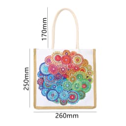 1 Piece Diamond Painting kit, Shopping bag, floral Pattern, canvas Material, suitable for storing Cosmetics, key Storage