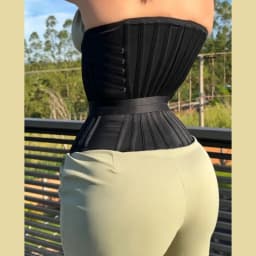 Women's Waist Trainer Corset With Belt - Zipper Closure & Hookeye Buckle Design, Posture & Tummy Control Slimming Belt 18 Steel Bones, High Compression Shaper Tops For Workout & Daily Wear, Black, 2026 New Version