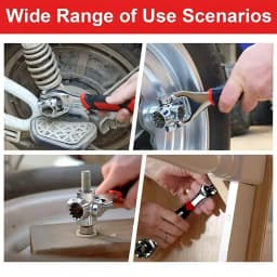 52 in 1 Multi Functional Socket Wrench Set 360 Degree Rotating Dog Bone Design Universal Spline Wrench Heavy Duty Tool for Car Auto Repair Bicycle Motorcycle Maintenance Hand Tools Ideal for Automotive Repair and General Maintenance