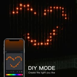 2*2M/3*3M LED RGB Smart Curtain Lights With Music App Controls and Remote LED Party Lights For Wedding/Valentine's Day/Birthday