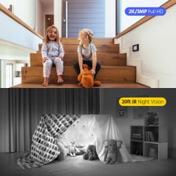 ANNKE 2K Smart Video Calling Camera, 2.4" IPS Screen, One-Click Two-Way Video Call, Auto-Answer, Human Tracking, Night Light, Motion Detection, 320° Pan, Cloud & SD Card Storage, Home Security Baby Monitor