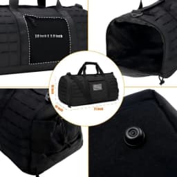 40L Large Tactical Travel Duffle Bag Multi Purpose Weekender Bag With Separate Shoe Compartment Carry On Hand Shoulder Crossbody Bag For Travel Camping Workout Climbing Outdoor Sports Gear Storage Bag
