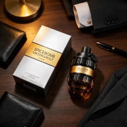 Viktor & Rolf Spice Men's Fragrance, 90ml; Spicy, Woody, and Leather Notes; Long-Lasting (12–14 Hours); Alcohol-Free and Formaldehyde-Free; Pheromone-Infused; Ideal for Nightlife