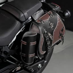 Skull Rivet Leather Motorcycle Saddle Bags Side 30L Large Capacity Luggage Storage Bags Waterproof Side Saddle Bags with Cup Holder Universal Powersports Saddlebags for Harley Davidson Sportster Dyna Softail Honda Shadow Rebel Yamaha Kawasaki Vulcan
