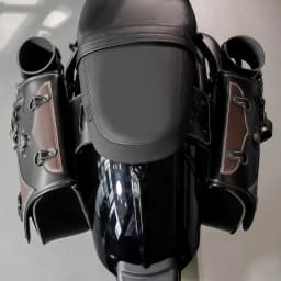 Skull Rivet Leather Motorcycle Saddle Bags Side 30L Large Capacity Luggage Storage Bags Waterproof Side Saddle Bags with Cup Holder Universal Powersports Saddlebags for Harley Davidson Sportster Dyna Softail Honda Shadow Rebel Yamaha Kawasaki Vulcan