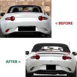 Rear Trunk Lid Spoiler Wing Lip For Mazda MX-5 Miata MX5 ND 2016-2025 Convertible 2-Door Carbon Fiber Look/Gloss Black Splitter