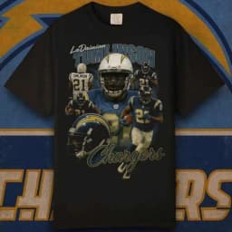 LaDainian Tomlinson Bootleg Tee _ Vintage 90s Style Chargers Shirt _ Retro Football Graphic Unisex