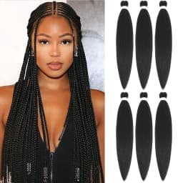 6 Packs Pre-Stretched Braiding Hair 18 Inch Gradient Yaki Straight Crochet Braid with Yaki Texture Professional Synthetic Extensions 1B/30/27