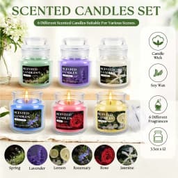 12-Pack Small Rotating Bottle Cap Candles with 6 Fragrance Options Warmth Charm for Home Decor Weddings Birthdays Teacher Appreciation