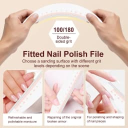 Stainless Steel Manicure Set: Nail Files, Buffers, Cuticle Nippers - Home & Salon Use